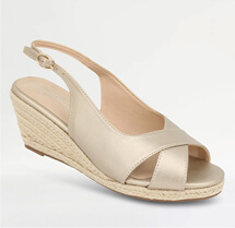 Wide EE Fit Leather Look Espadrille Sandal - LJ943